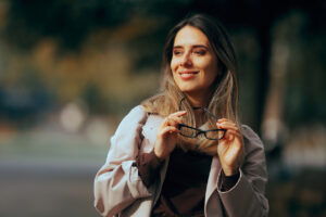 Is LASIK Eye Surgery Right for You?, A woman carrying glasses