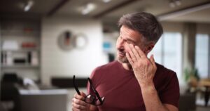 Nutrition for Dry Eyes: Relief for Burning, Tired, or Watery Eyes, a person rubbing their eye