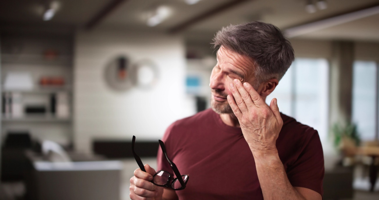 Nutrition for Dry Eyes: Relief for Burning, Tired, or Watery Eyes, a person rubbing their eye